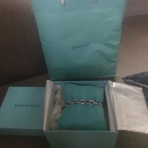 Tiffany and Co two tone heart link bracelet.
